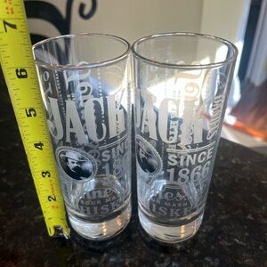 Jack Daniels Branded Highball Glass Set - Clear and Black